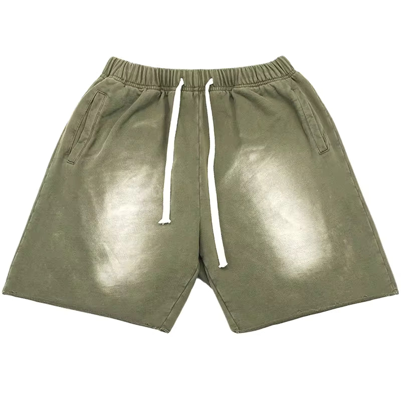 Cotton Raw Edge Leg Shorts